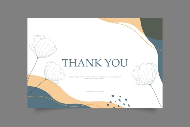 Vector thank you card tempalte design