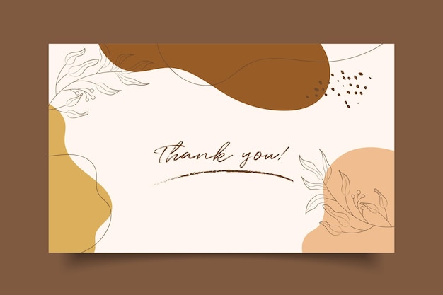 Thank you card template design collection