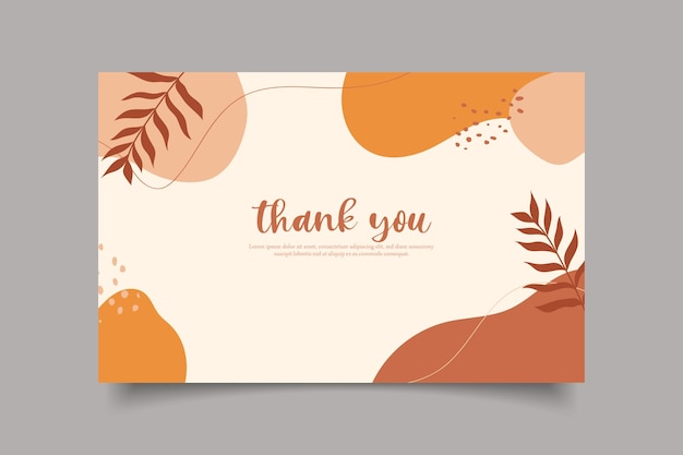 Thank you card template design illustration