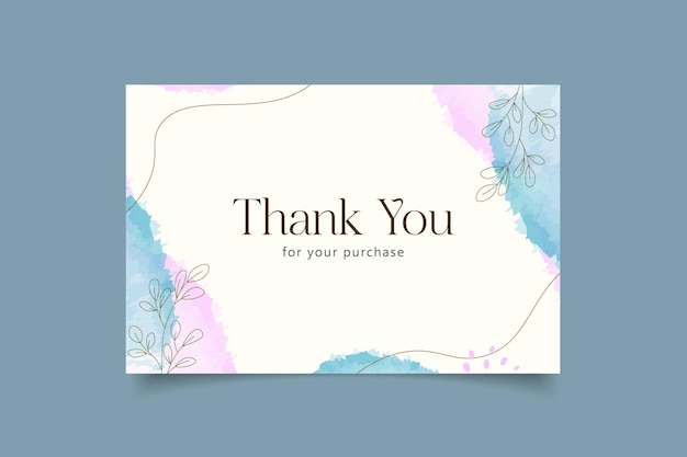 thank you card template design