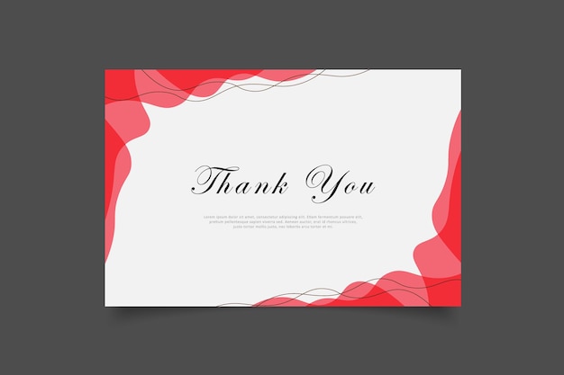 thank you card template design