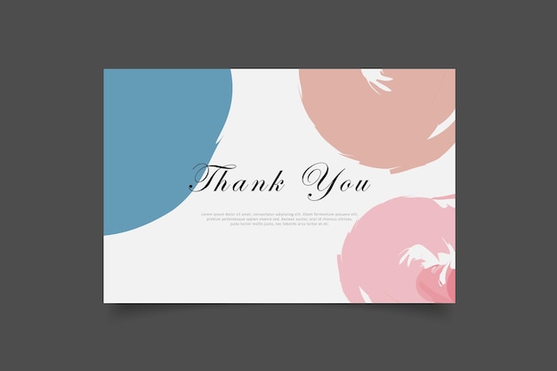 Thank you card template design