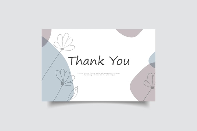 thank you card template minimalist background