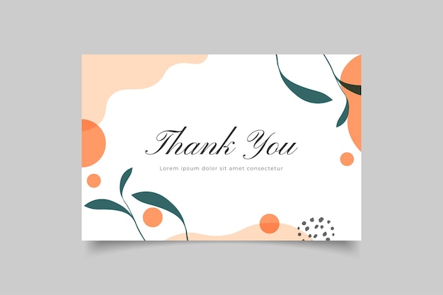 thank you card template