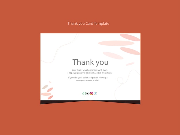 Vector thank you card template