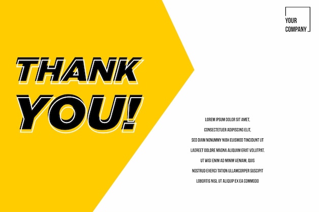 Vector thank you card vector template