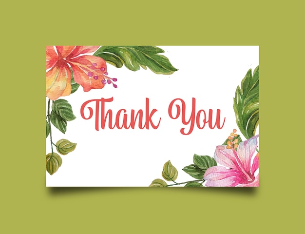 thank you card waterccolor template