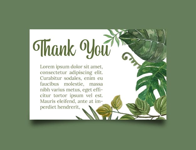 thank you card waterccolor template