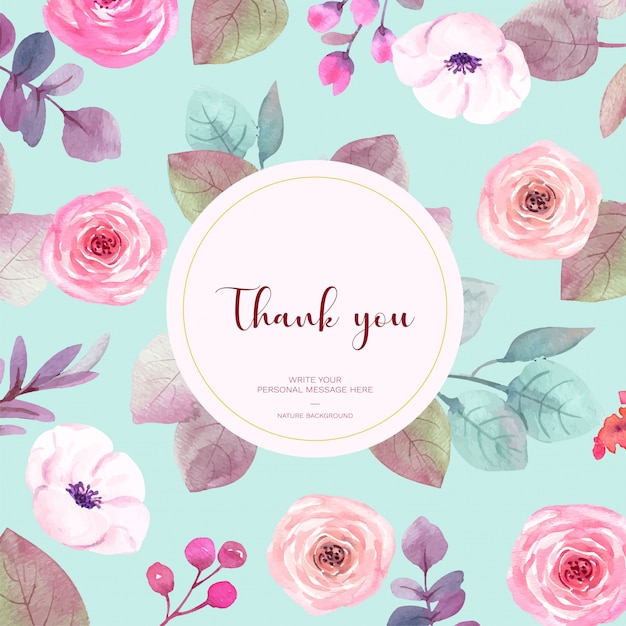 Vector thank you card