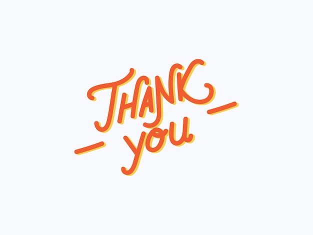 Vector thank you card