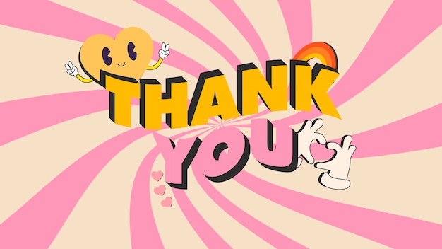 THANK YOU DESIGN LETTERING VECTOR