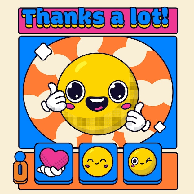 Thank you emoji illustration