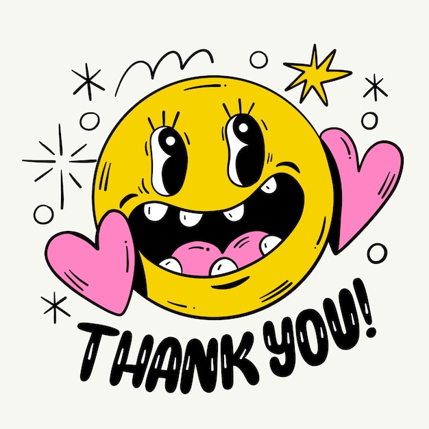 Vector thank you emoji illustration