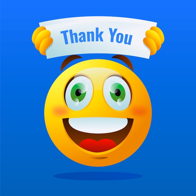 Vector thank you emoji  illustration