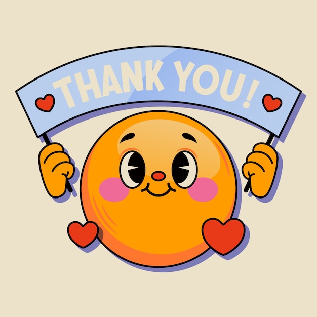 Vector thank you emoji illustration