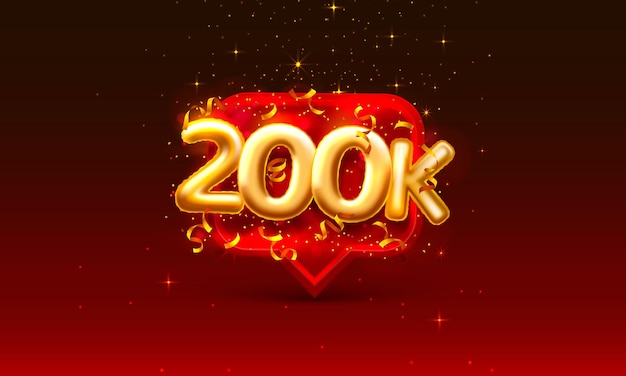 Grazie seguaci persone, 200k gruppo sociale online, segno