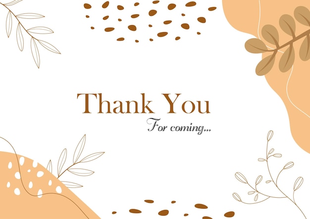 Vector thank you greetings card template design