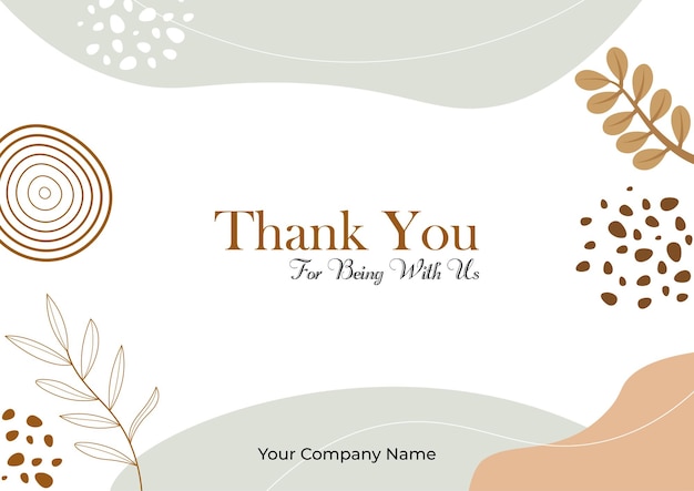 Vector thank you greetings design