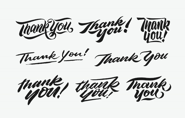 thank you hand written lettering bundle