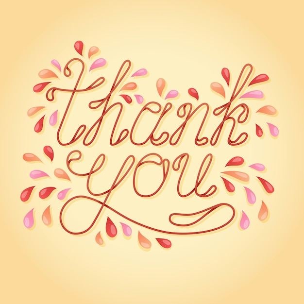 Thank you lettering greeting card