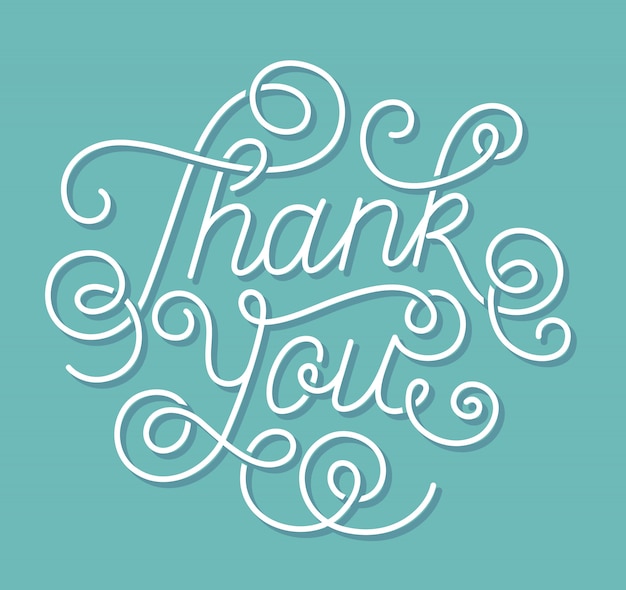 Vector thank you lettering