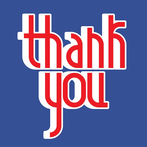 Vector thank you lettering