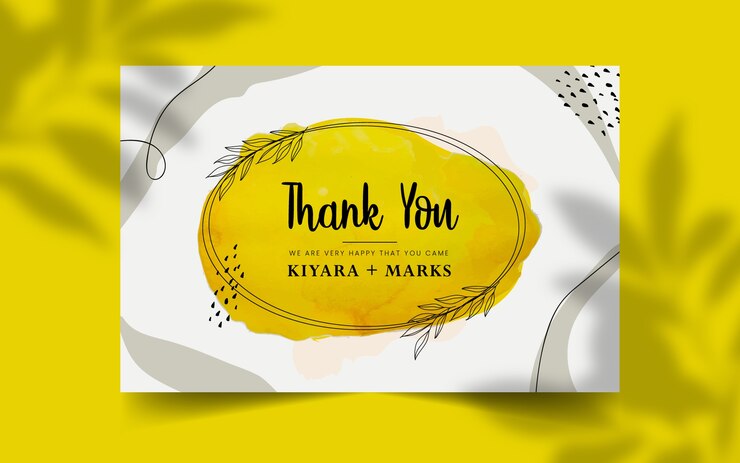 Thank You Minimalist Wedding Card Template
