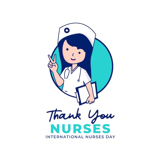 Vector thank you nurse international nurses day banner template