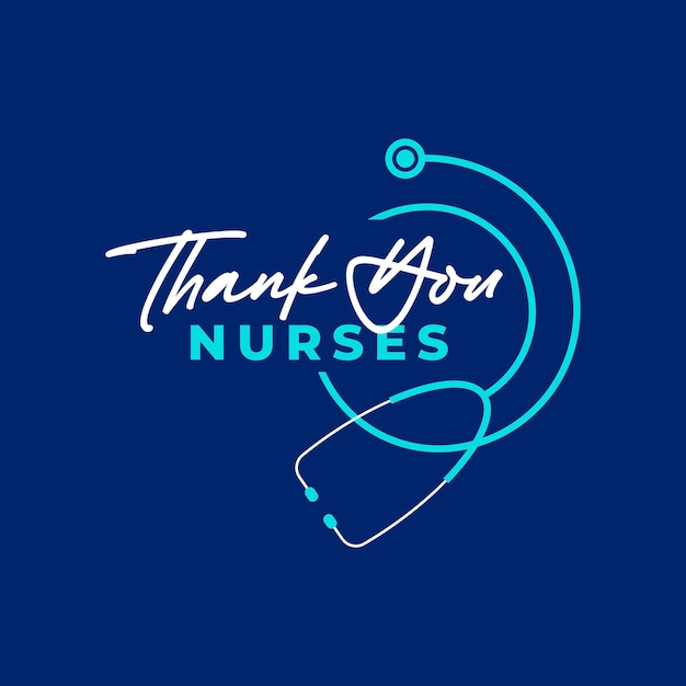 Vector thank you nurses international nurses day