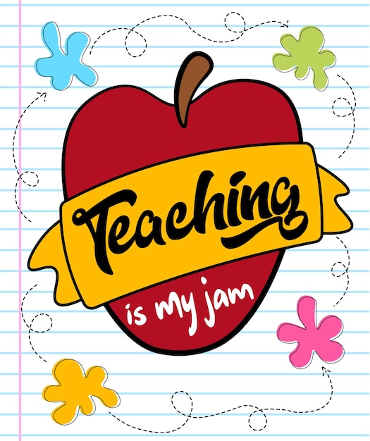 Thank you teacher card background cute notebook