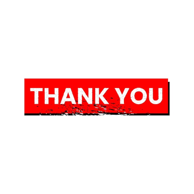 Thank you text lettering sign logo design template