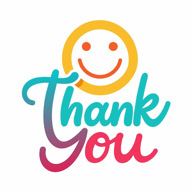 Thank you text vector 15