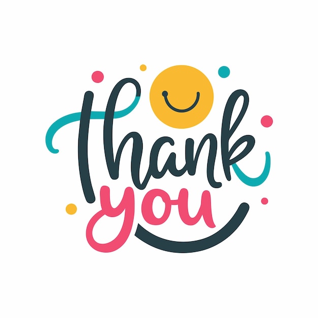 Thank you text vector 24