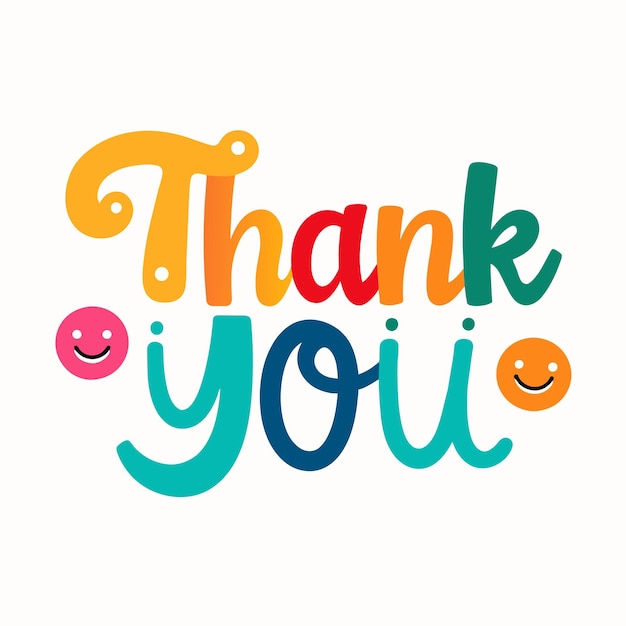 Vector thank you text vector 6