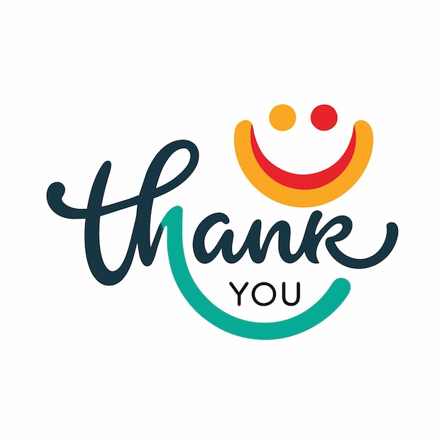 Vector thank you text vector 7