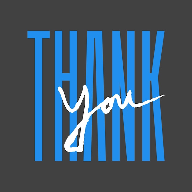 Thank you typographic poster