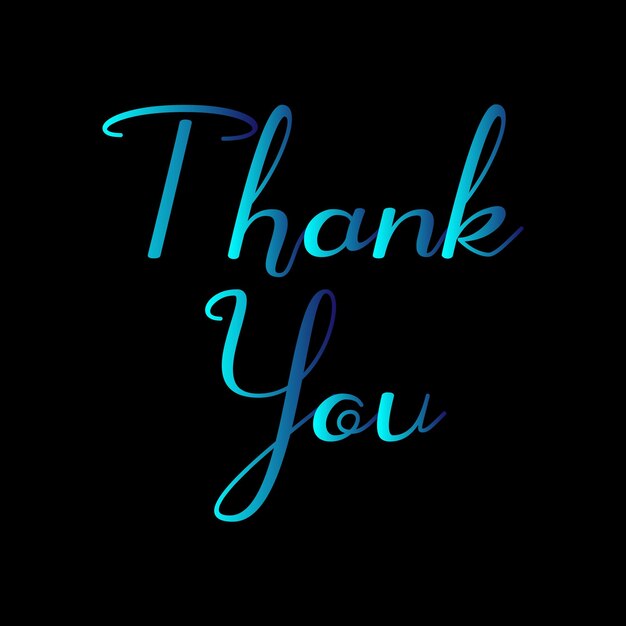 Thank you typography lettering vector