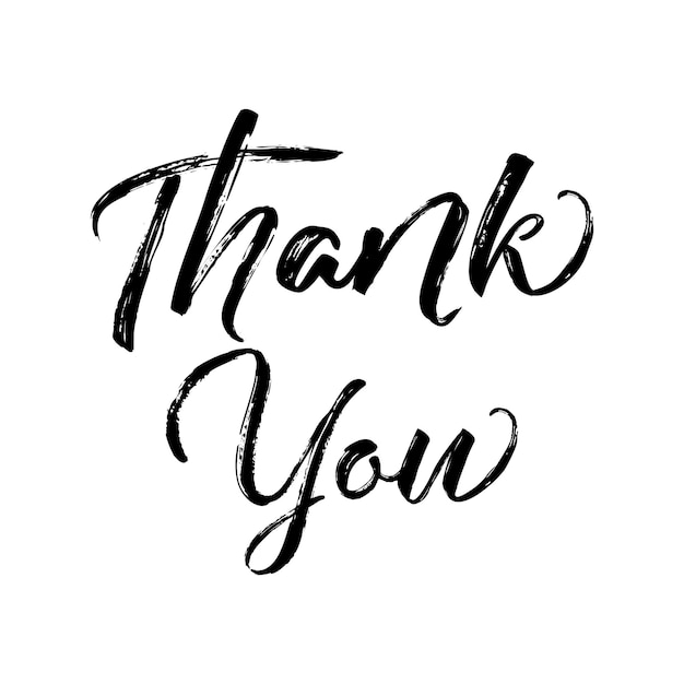 Thank you typography lettering vector