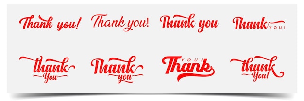 Thank you typography style