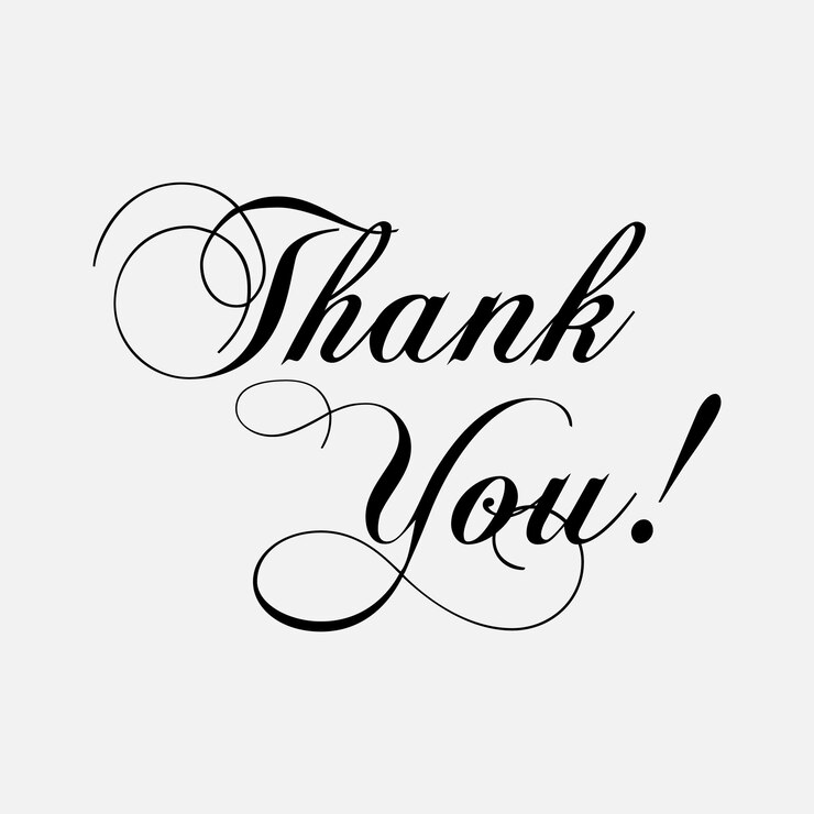 Thank You Vector Lettering Design Template