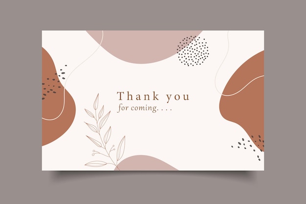 Thank you wedding card template design collection