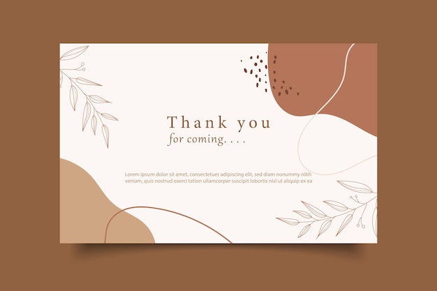 Thank you wedding card template design