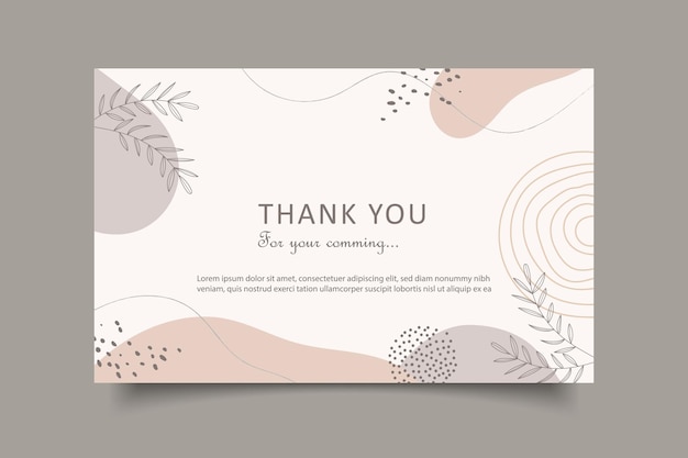 Vector thank you wedding card template drawing design collection