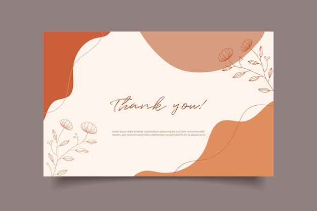 Vector thank you wedding card template drawing design collection