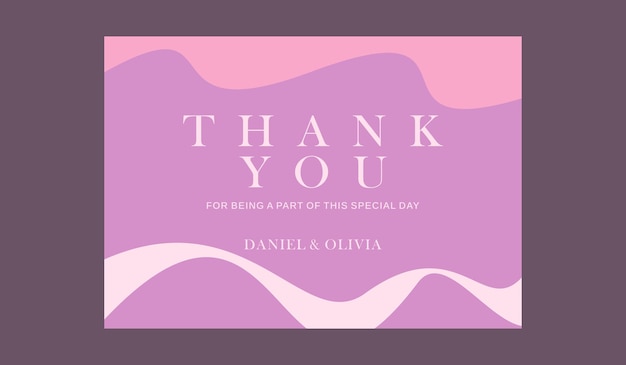 Thank you wedding card template