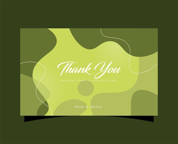 Thank you wedding card template