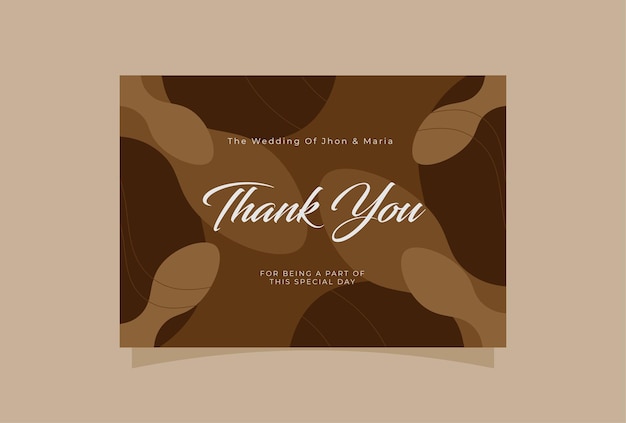 Thank you wedding card template