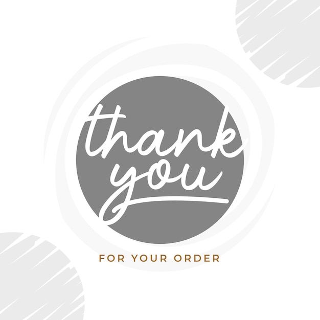 Vector thank you for your order banner template