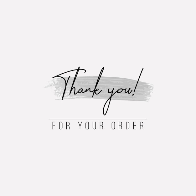 Thank you for your order card for online buyers illustration vector design