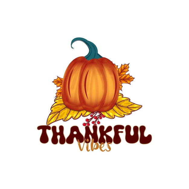 Thankful vibes T shirt design